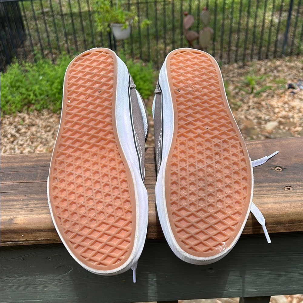 Vans Gray and White Old Skool Sneakers - Picture 5 of 6